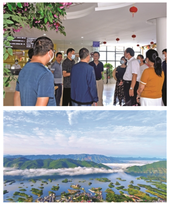 省文旅廳檢查組對仙島湖4A級旅游景區進行復核檢查