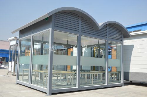 景區 工廠及商場室外吸煙亭 玻璃崗亭批量定制廠家